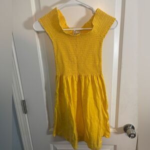 Honolua surf co Yellow Smocked Dress mini sundress size xs